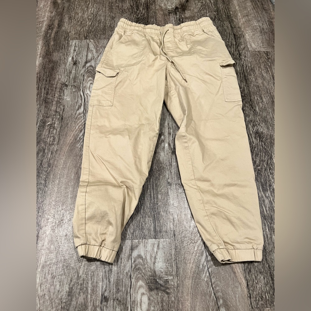 Tan cargo joggers
